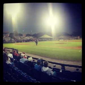 Falcon Park is a great spot to watch a game. 