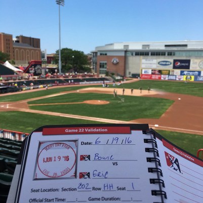 Stamped in at Erie.