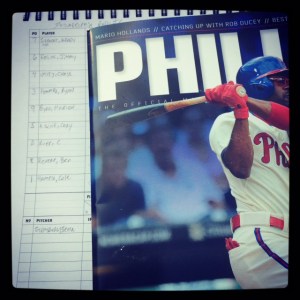 My first MLB game in my Eephus League Halfliner. 
